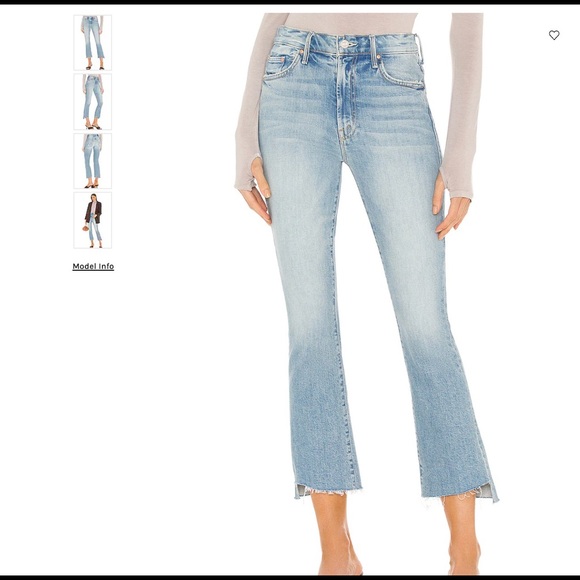 MOTHER Insider Crop Step Fray Jeans - Picture 1 of 9